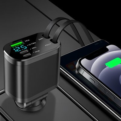 Chargeur allume cigare | fils rétratable - Fallaitipenser auto accessoires