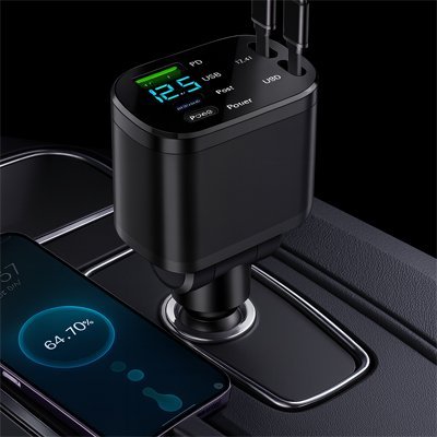 Chargeur allume cigare | fils rétratable - Fallaitipenser auto accessoires